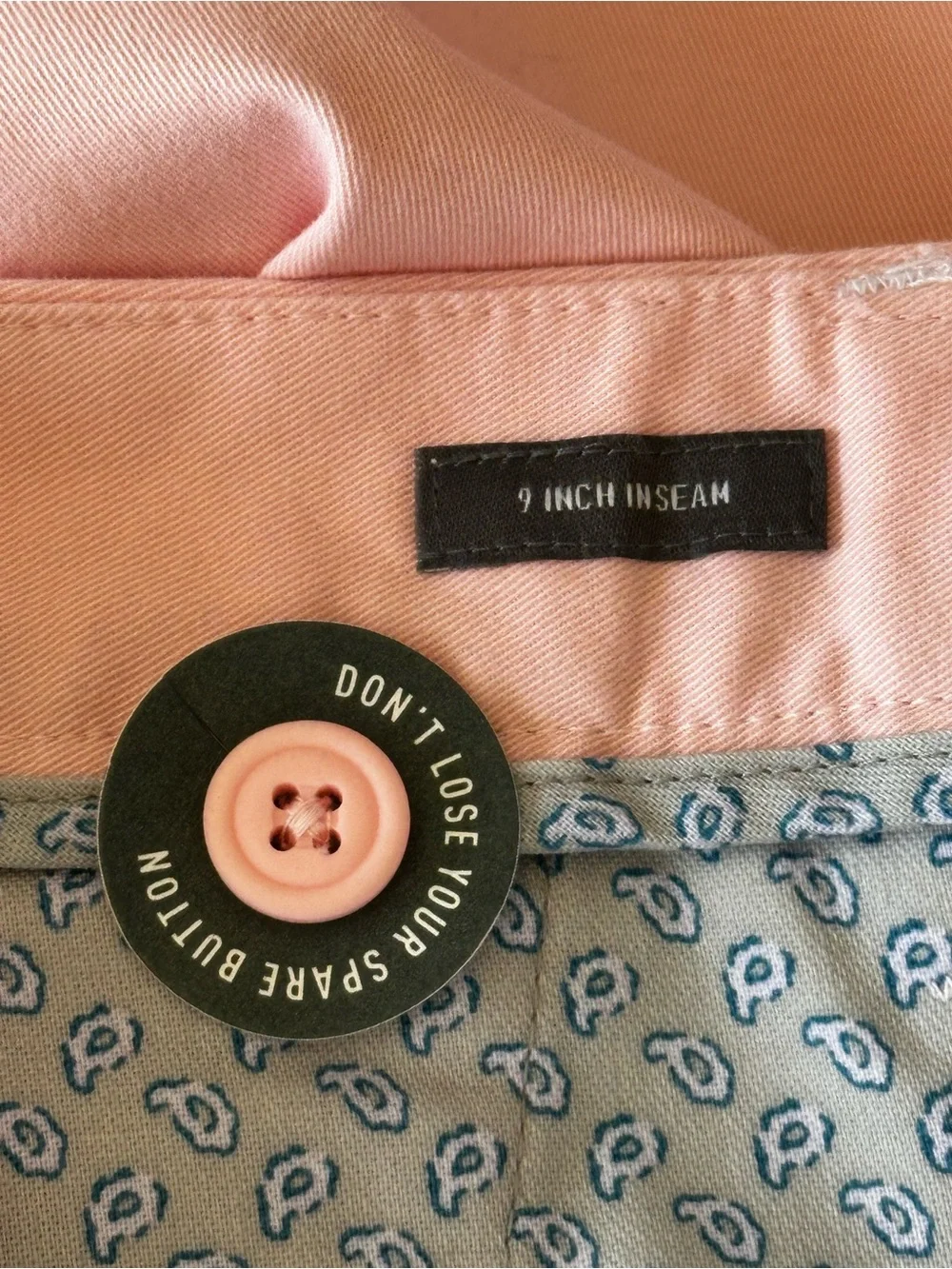Bonobos Men’s 9” Inseam Chino Shorts‎ Pink Flat-Front Preppy Palm Beach Size 33